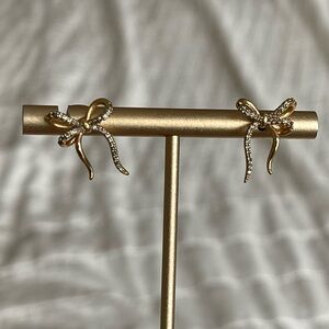 Rhinestone Bow Studs